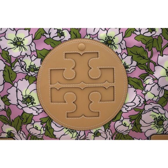 Tory Burch 151611-650 Aster Pink Flower Ella Nylon Floral Printed Tote Bag - Picture 6 of 10